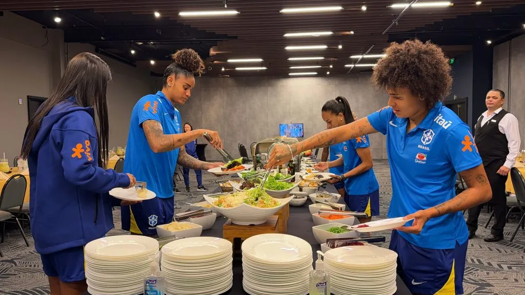 Jogadoras se apresentam para os amistosos. Foto: Fabio Souza/CBF