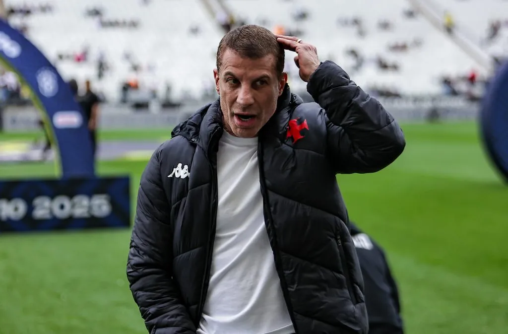 Pedrinho presidente do Vasco antes da partida contra o Corinthians no estádio Arena Corinthians pelo campeonato Brasileiro A 2025. Foto: Fabio Giannelli/AGIF