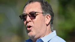 Marcelo Teixeira durante treinamento no CT Rei Pelé.