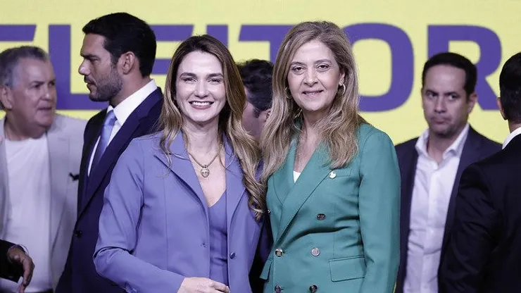Michelle Ramalho, vice da CBF, e Leila Pereira, presidente do Palmeiras. Foto: Rafael Ribeiro