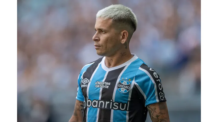 RS - PORTO ALEGRE - 08/12/2024 - BRASILEIRO A 2024, GREMIO X CORINTHIANS - Soteldo jogador do Gremio durante partida contra o Corinthians no estadio Arena do Gremio pelo campeonato Brasileiro A 2024. Foto: Liamara Polli/AGIF