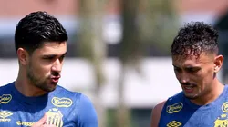 João Basso durante treino do Peixe no CT Rei Pelé.