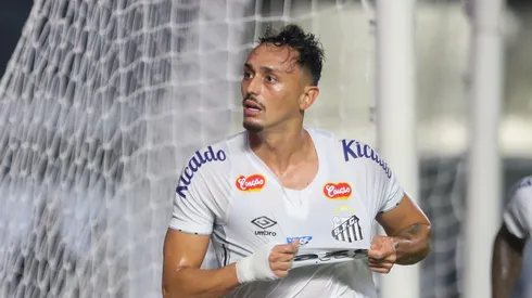 SP - SANTOS - 22/10/2024 - BRASILEIRO B 2024, SANTOS X CEARA - Diego Pituca jogador do Santos comemora seu gol durante partida contra o Ceara no estadio Vila Belmiro pelo campeonato Brasileiro B 2024. Foto: Reinaldo Campos/AGIF