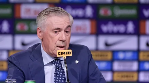 Ancelotti durante a convocação. Foto: Thiago Ribeiro/AGIF