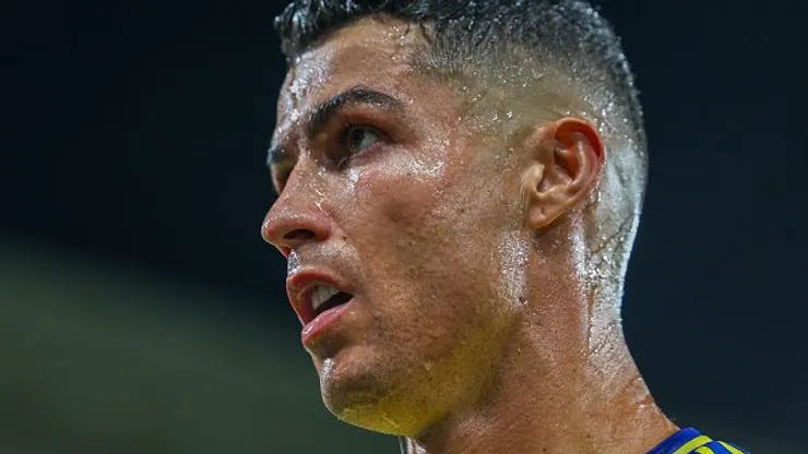 Cristiano Ronaldo durante partida entre Al Nassr e Al Raed, pela Liga Saudita. Foto: Yasser Bakhsh