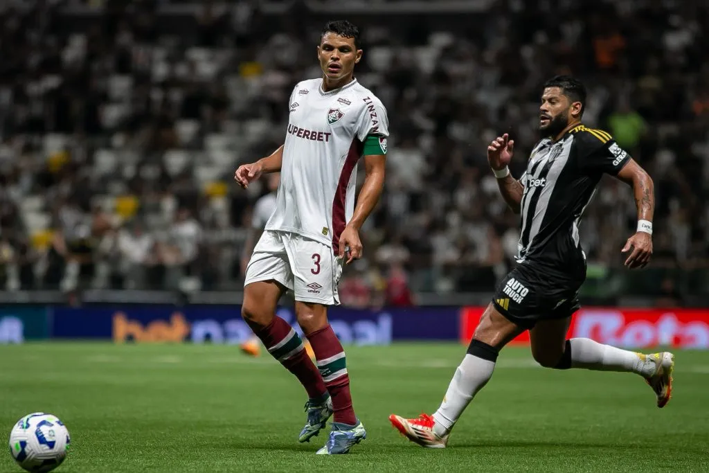 MG – BELO HORIZONTE – 11/05/2025 – BRASILEIRO A 2025, ATLETICO-MG X FLUMINENSE – Thiago Silva jogador do Fluminense durante partida contra o Atletico-MG no estadio Arena MRV pelo campeonato Brasileiro A 2025. Foto: Fernando Moreno/AGIF