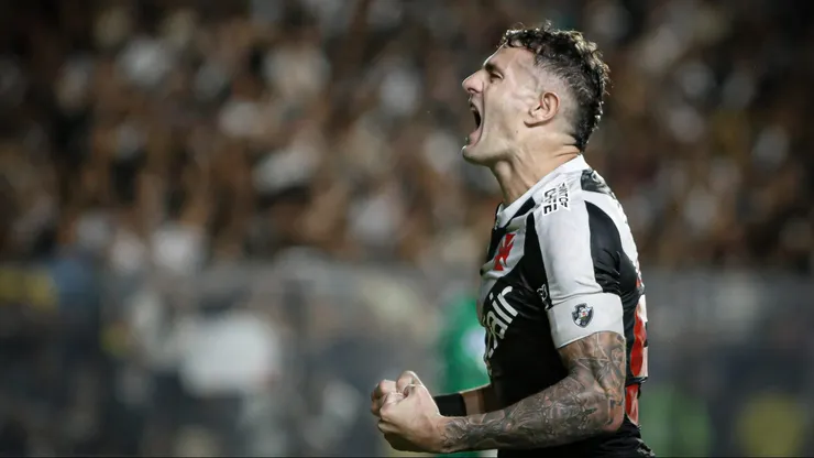 Vegetti celebra gol marcado contra o Melgar-PER. Foto: Matheus Lima/Vasco.