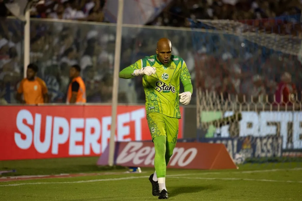CE – FORTALEZA – 10/05/2025 – BRASILEIRO A 2025, FORTALEZA X JUVENTUDE – Marcao goleiro do Juventude durante partida contra o Fortaleza no estadio Presidente Vargas (CE) pelo campeonato Brasileiro A 2025. Foto: Baggio Rodrigues/AGIF