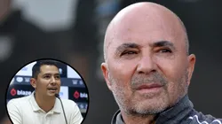 Jorge Sampaili está na pauta da diretoria do Peixe. Fotos: Bruno Ulivieri/AGIF e Reinaldo Campos/AGIF.