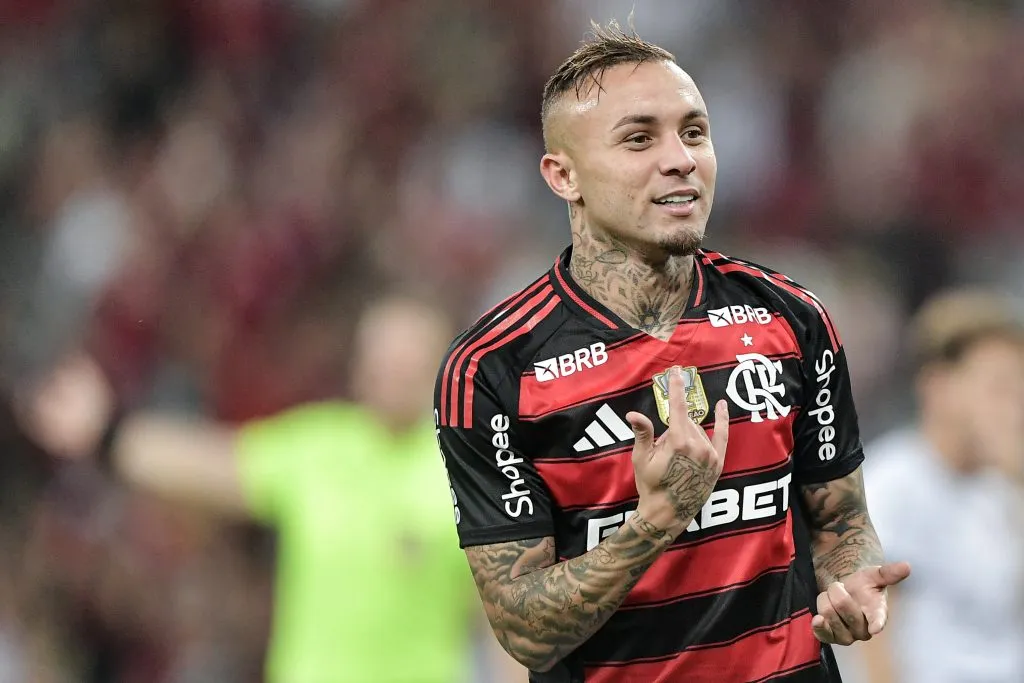 RJ – RIO DE JANEIRO – 21/05/2025 – COPA DO BRASIL 2025, FLAMENGO X BOTAFOGO-PB – Everton Cebolinha jogador do Flamengo durante partida contra o Botafogo-PB no estadio Maracana pelo campeonato Copa Do Brasil 2025. Foto: Thiago Ribeiro/AGIF