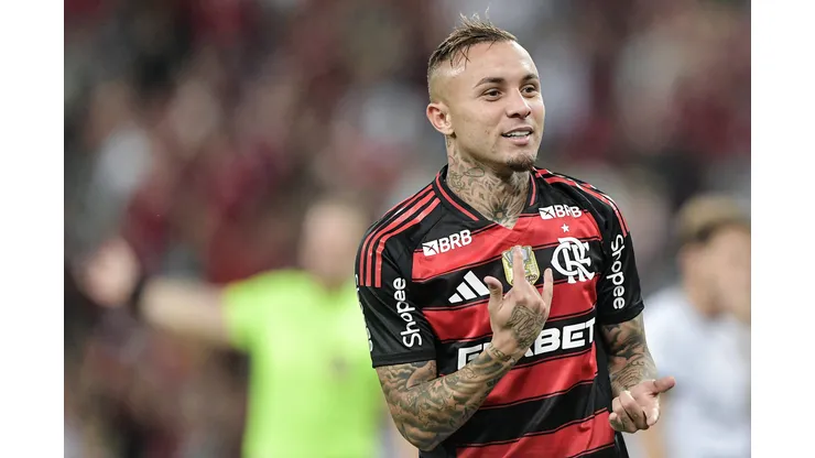 RJ - RIO DE JANEIRO - 21/05/2025 - COPA DO BRASIL 2025, FLAMENGO X BOTAFOGO-PB - Everton Cebolinha jogador do Flamengo durante partida contra o Botafogo-PB no estadio Maracana pelo campeonato Copa Do Brasil 2025. Foto: Thiago Ribeiro/AGIF