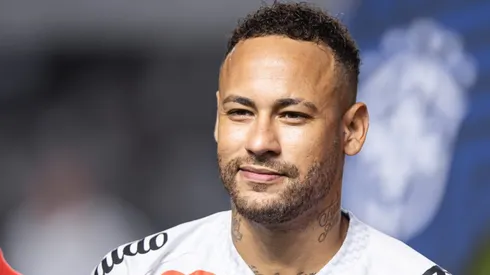 Neymar durante jogo do Peixe na Vila Belmiro.