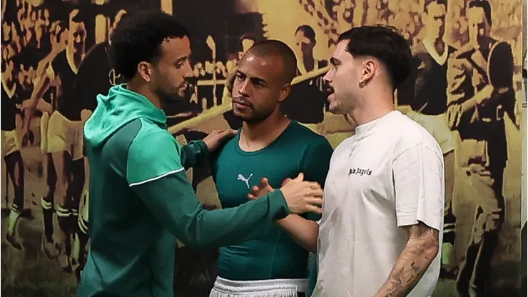 Mayke (ao centro) deve dar adeus ao Palmeiras em dezembro e vive últimos momentos com camisa alviverde