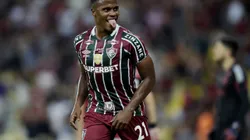 RJ - RIO DE JANEIRO - 17/10/2024 - BRASILEIRO A 2024, FLAMENGO X FLUMINENSE - Jhon Arias jogador do Fluminense comemora seu gol durante partida contra o Flamengo no estadio Maracana pelo campeonato Brasileiro A 2024. Foto: Alexandre Loureiro/AGIF