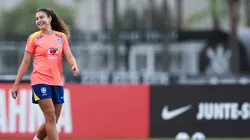 Angelina durante treino da Seleção Feminina no CT Joaquim Grava, em São Paulo - Créditos: Lívia Villas Boas/CBF