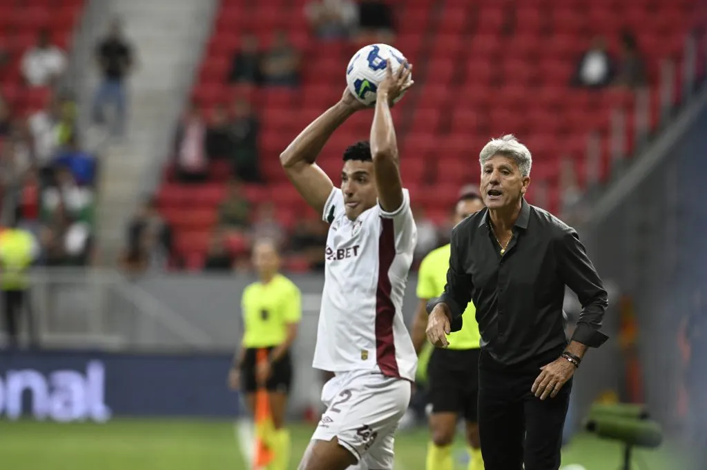 DF – BRASILIA – 21/05/2025 – COPA DO BRASIL 2025, APARECIDENSE X FLUMINENSE – Gabriel Fuentes jogador do Fluminense durante partida contra o Aparecidense no estadio Mane Garrincha pelo campeonato Copa Do Brasil 2025. Foto: Mateus Bonomi/AGIF