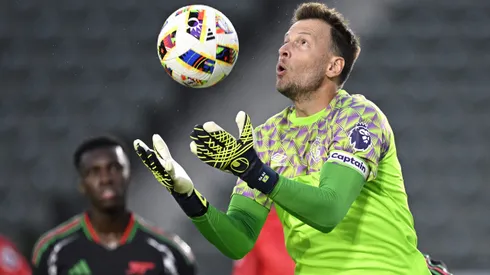 CARSON, CALIFORNIA - JULY 24: Neto #1 of AFC Bournemouth makes a save during the first half against Arsenal FC at Dignity Health Sports Park on July 24, 2024 in Carson, California. (Photo by Orlando Ramirez/Getty Images)