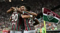 RJ - RIO DE JANEIRO - 29/05/2025 - COPA SUL-AMERICANA 2025, FLUMINENSE X ONCE CALDAS - Serna jogador do Fluminense comemora seu gol com jogadores do seu time durante partida contra o Once Caldas no estadio Maracana pelo campeonato Copa Sul-americana 2025. Foto: Thiago Ribeiro/AGIF