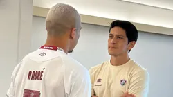 André conversa com Cano no Maracanã em Fluminense x Once Caldas - Foto: Divulgação/FFC