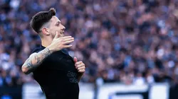 Garro jogador do Corinthians comemora seu gol durante partida contra o Vasco no estádio Arena Corinthians pelo campeonato Brasileiro A 2024. Foto: Marcello Zambrana/AGIF