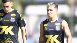 SP - SANTOS - 15/05/2025 - SANTOS, TREINO - Soteldo jogador do Santos durante treino no Centro de Treinamento CT Rei Pele. Foto: Mauricio De Souza/AGIF