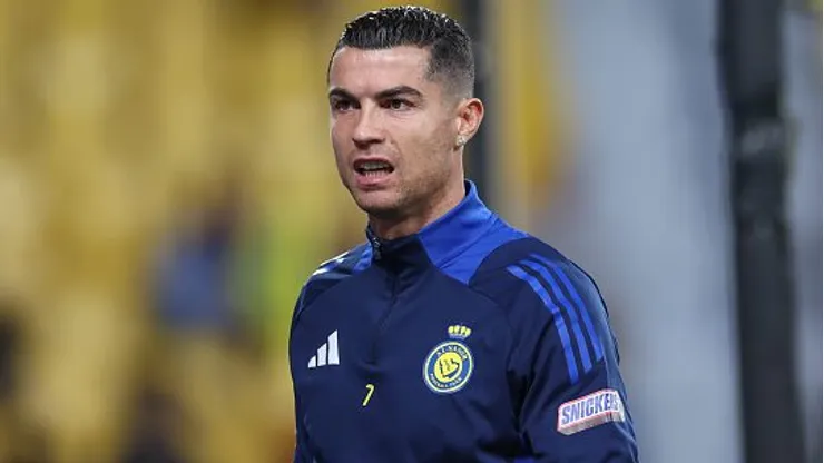 Cristiano Ronaldo durante partida entre Al Nassr e Damac, pela Liga Saudita. Foto: Abdullah Ahmed