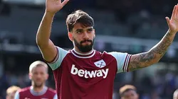 Lucas Paquetá durante partida entre Ipswich Town e West Ham, pela Premier League. Foto: Richard Pelham