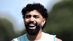 Gabigol durante treinamento na Toca da Raposa