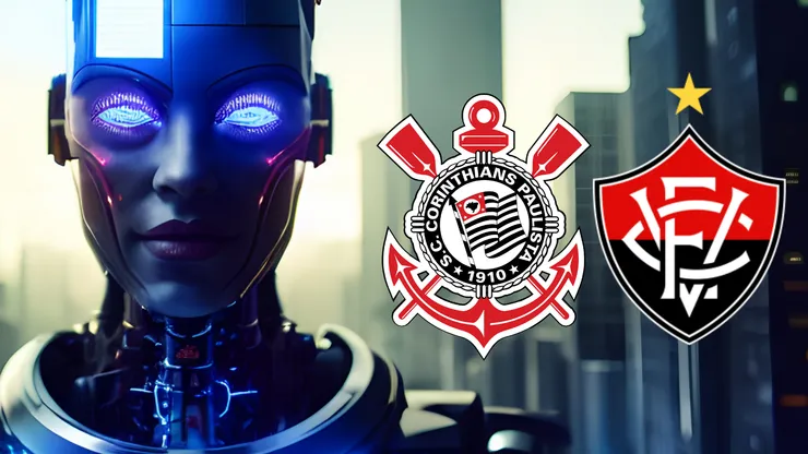 Inteligência artificial crava previsão para Corinthians x Vitória.