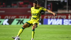 Neto Moura jogador do Mirassol durante partida contra o São Paulo no estádio Morumbi pelo campeonato Brasileiro A 2025. Foto: Fabio Giannelli/AGIF