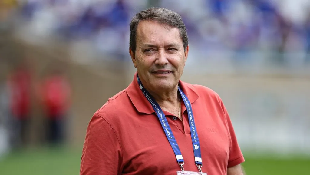 Foto: Gilson Lobo/AGIF – Pedro Lourenço, dono do Cruzeiro, no Mineirão antes de jogo com o Corinthians.