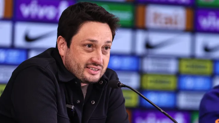 Arthur Elias em coletiva após a vitória do Brasil contra o Japão - Créditos: Staff Images Woman/ CBF