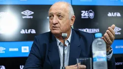 Felipão durante sua apresentação como coordenador técnico. Foto: Lucas Uebel/Grêmio FBPA