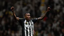 Patrick, jogador do Atlético-MG, comemora seu gol durante partida contra o Maringá, pela Copa Betano do Brasil. Foto: Alessandra Torres/AGIF.