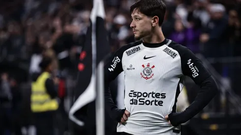 Rodrigo Garro, jogador do Corinthians, durante partida contra o Vitoria no estadio Arena Corinthians pelo campeonato Brasileiro A 2025. Foto: Fabio Giannelli/AGIF
