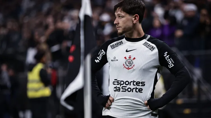 Rodrigo Garro, jogador do Corinthians, durante partida contra o Vitoria no estadio Arena Corinthians pelo campeonato Brasileiro A 2025. Foto: Fabio Giannelli/AGIF
