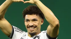 SP - SAO PAULO - 26/11/2024 - BRASILEIRO A 2024, PALMEIRAS X BOTAFOGO - Gregore jogador do Palmeiras comemora seu gol durante partida contra o Botafogo no estadio Arena Allianz Parque pelo campeonato Brasileiro A 2024.