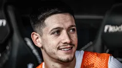 SP - SAO PAULO - 02/03/2025 - PAULISTA 2025, CORINTHIANS X MIRASSOL - Rodrigo Garro jogador do Corinthians durante chegada da equipe para partida contra o Mirassol no estadio Arena Corinthians pelo campeonato Paulista 2025.