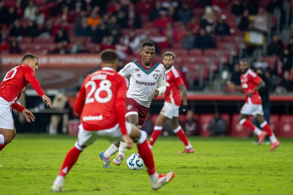 John Arias jogador do Fluminense durante partida contra o Internacional – Foto: Cristiano Junior/AGIF