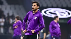 Romero jogador do Corinthians durante aquecimento antes da partida contra o Novorizontino - Foto: Fabio Giannelli/AGIF