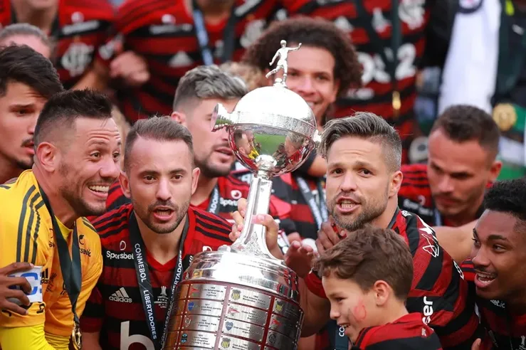 Flamengo comemora conquista da Taça Libertadores de 2019. Foto: Getty Images
