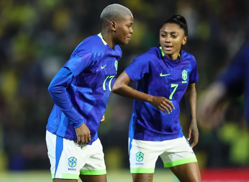 Jhonson e Kerolin: dupla decisiva na vitória do Brasil neste segundo encontro de amistosos com o Japão. Foto: Staff Images / CBF