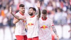 Jogadores do Bragantino comemoram goleada sobre o Criciúma no jogo de volta pela Copa do Brasil