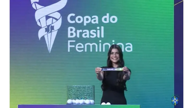 Sorteio da Copa do Brasil Feminina. Foto: Reprodução/CBF TV