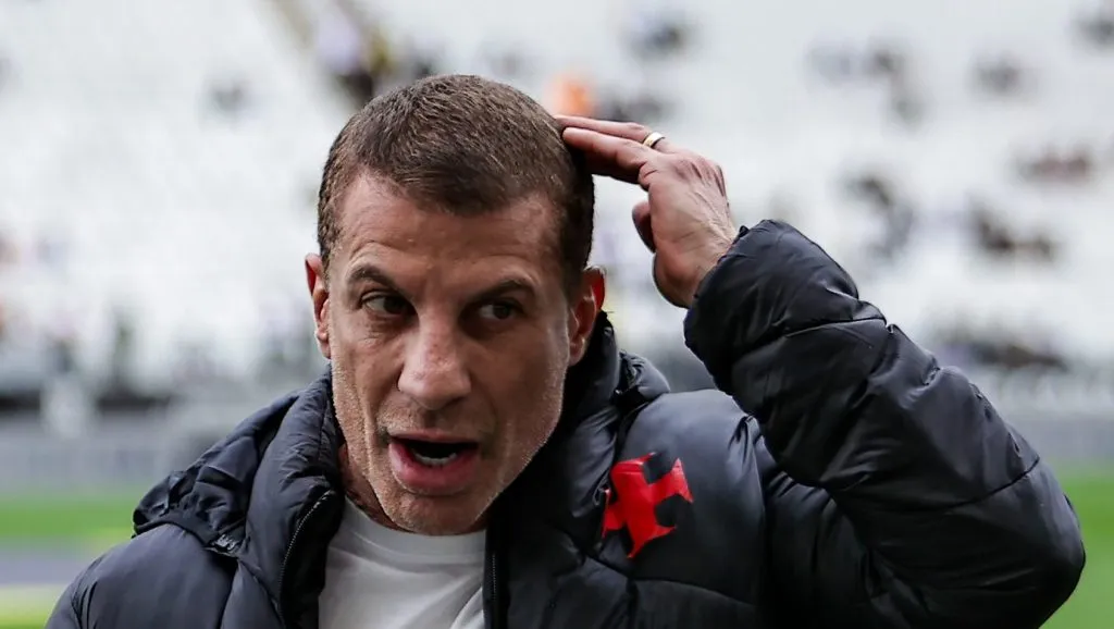 Pedrinho presidente do Vasco antes da partida contra o Corinthians no estadio Arena Corinthians pelo campeonato Brasileiro A 2025.