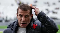 SP - SAO PAULO - 05/04/2025 - BRASILEIRO A 2025, CORINTHIANS X VASCO - Pedrinho presidente do Vasco antes da partida contra o Corinthians no estadio Arena Corinthians pelo campeonato Brasileiro A 2025.
