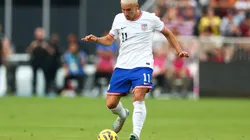 FORT LAUDERDALE, FLORIDA - JANUARY 18: Matko Miljevic #11 of the United States controls the ball against Venezuela during the second half of the game at Chase Stadium on January 18, 2025 in Fort Lauderdale, Florida. (Photo by Megan Briggs/Getty Images)