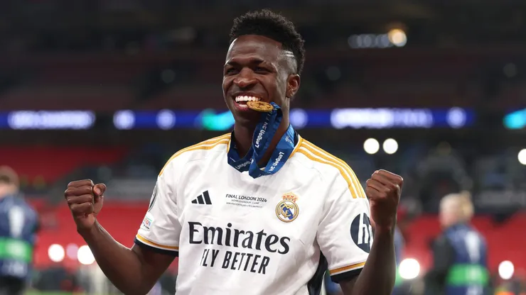 Vini Jr, do Real Madrid. (Photo by Lars Baron/Getty Images)