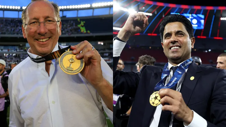 John Textor e Nasser Al-Khelaifi - Foto: Getty Images