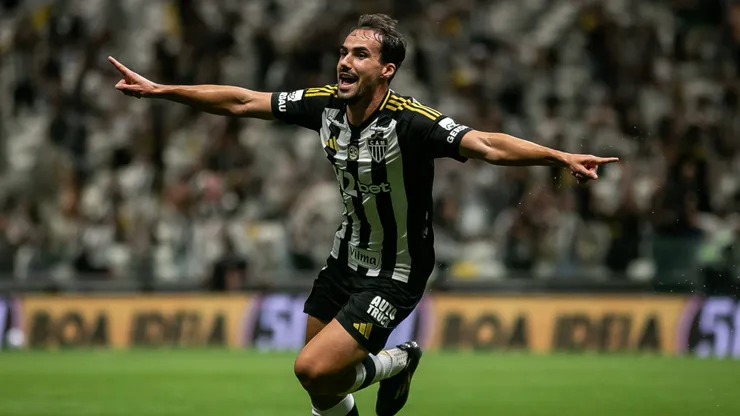 Igor Gomes jogador do Atlético-MG comemora seu gol durante partida contra o Fluminense - Foto: Fernando Moreno/AGIF